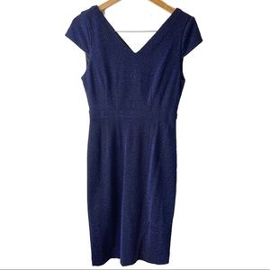 Betsey Johnson Dress Sz 6 Blue Black Sparkle